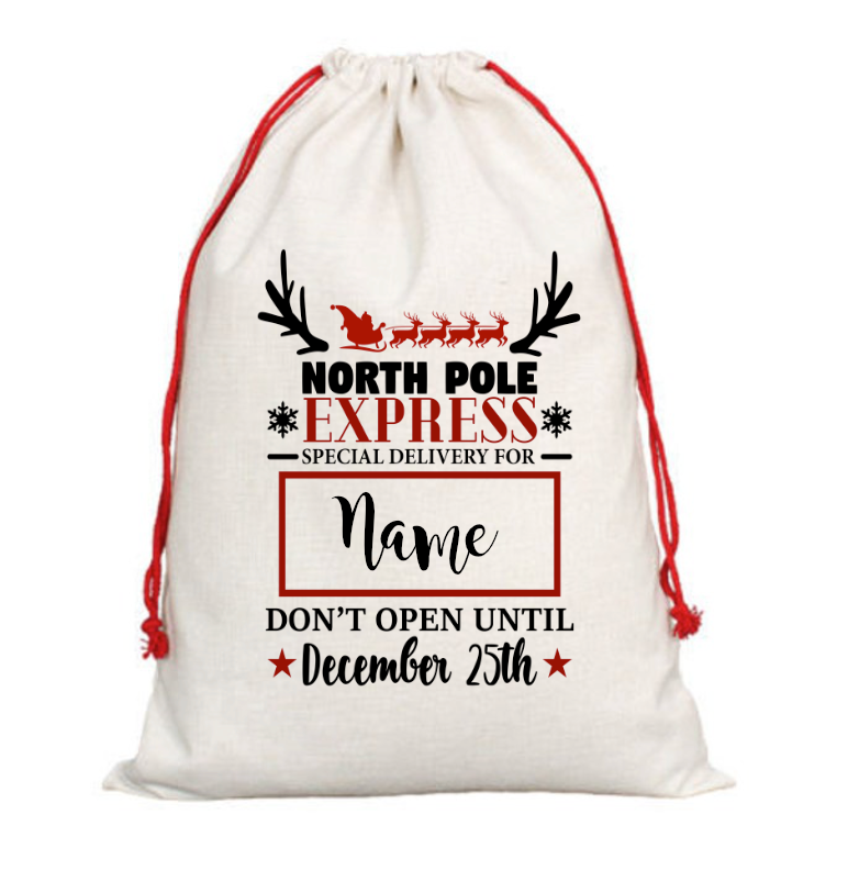 Custom Santa Sack Large 2 Styles | Myles Print