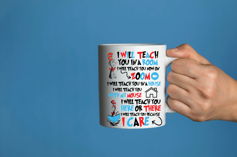 Teacher Dr. Suess Zoom Mug and Mousepad Combo Set