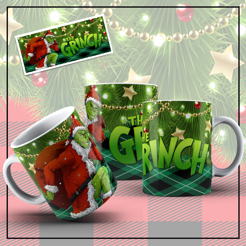 The Grinch Christmas Mug Buffalo Plaid