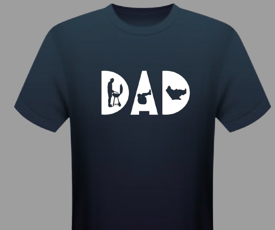 Dad grilling, working out, and lounging shirt (Black) | Myles Print