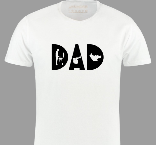 Dad grilling, working out, and lounging shirt (White) | Myles Print