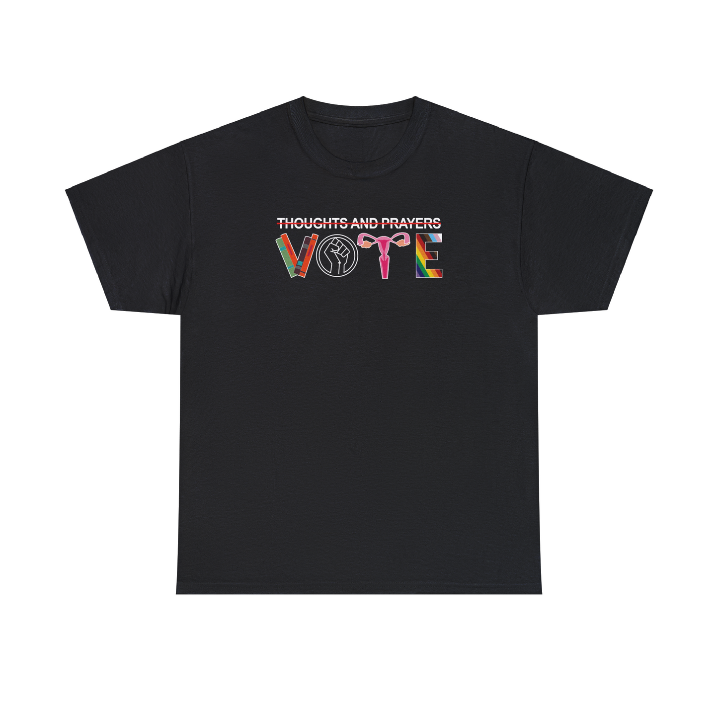 Thoughts and Prayers, No, VOTE! T-Shirt | Myles Print