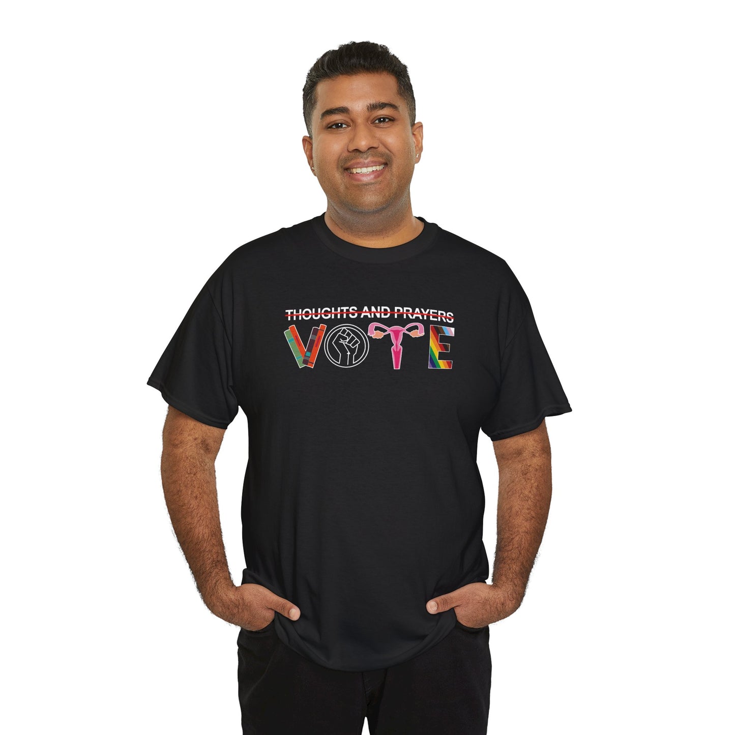 Thoughts and Prayers, No, VOTE! T-Shirt | Myles Print