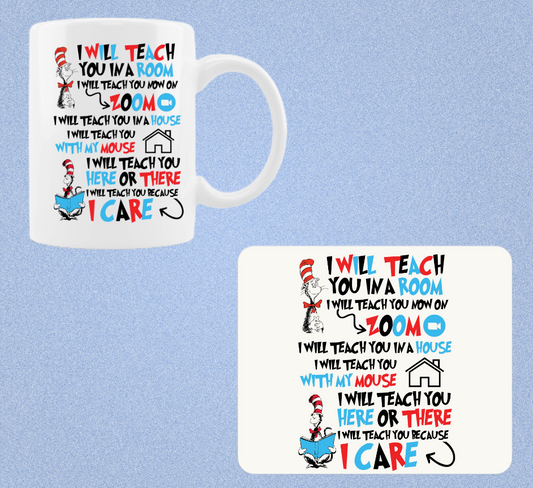 Teacher Dr. Suess Zoom Mug and Mousepad Combo Set